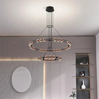  Lustre Nordique Moderne LED Circulaire De Luxe Haricot Duplex | Marco Lucetti