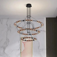  Lustre Nordique Moderne LED Circulaire De Luxe Haricot Duplex | Marco Lucetti
