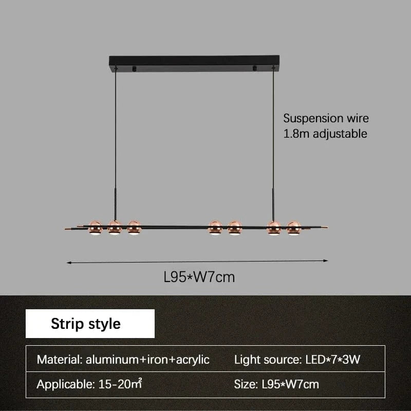  Lustre Nordique Moderne LED Circulaire De Luxe Haricot Duplex | Marco Lucetti Style de bande / Lumière froide