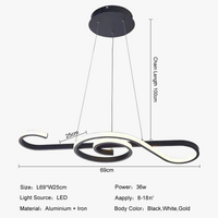 Lustre Nordique Moderne LED pour Décoration Intérieure - Élégance Scandinave