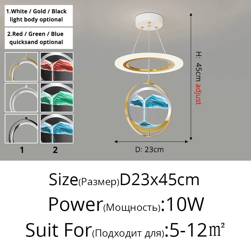 Lustre Nordique Moderne Minimaliste "Petits Sables Mouvants"
