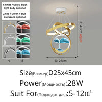 Lustre Nordique Moderne Minimaliste "Petits Sables Mouvants"