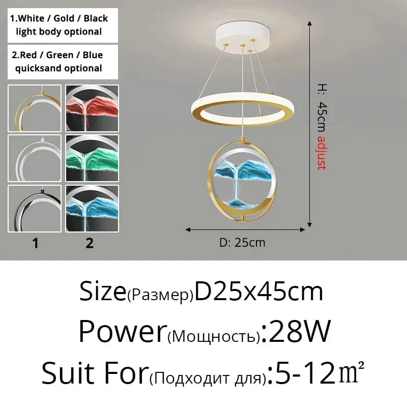 Lustre Nordique Moderne Minimaliste "Petits Sables Mouvants" | Marco Lucetti Style F D25x45cm 28W / blanc