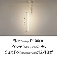 Lustre Nordique Moderne Minimaliste pour Salon et Chambre - Style Épuré | Marco Lucetti Blanc Style B D100cm / Luminosité variable