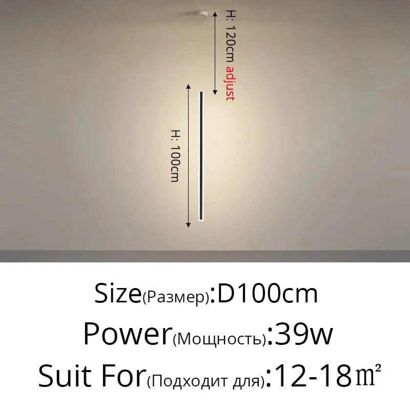 Lustre Nordique Moderne Minimaliste pour Salon et Chambre - Style Épuré | Marco Lucetti Noir Style B D100cm / Luminosité variable