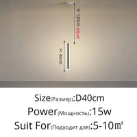 Lustre Nordique Moderne Minimaliste pour Salon et Chambre - Style Épuré | Marco Lucetti Noir Style B D40cm / 2 couleurs sans télécommande