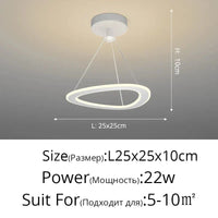 Lustre Nordique Moderne pour Balcon et Entrée | Marco Lucetti Style blanc D / 3 couleurs sans télécommande