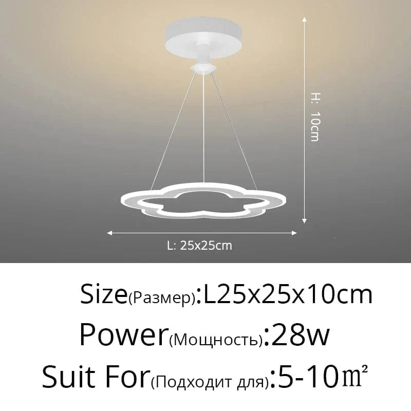 Lustre Nordique Moderne pour Balcon et Entrée | Marco Lucetti Style blanc E / 3 couleurs sans télécommande