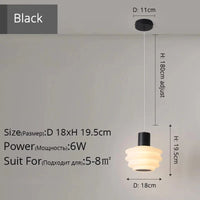 Lustre Nordique Petit Chevet Créatif Pour Un Salon Moderne et Chic | Marco Lucetti DG5109 Noir D18cm