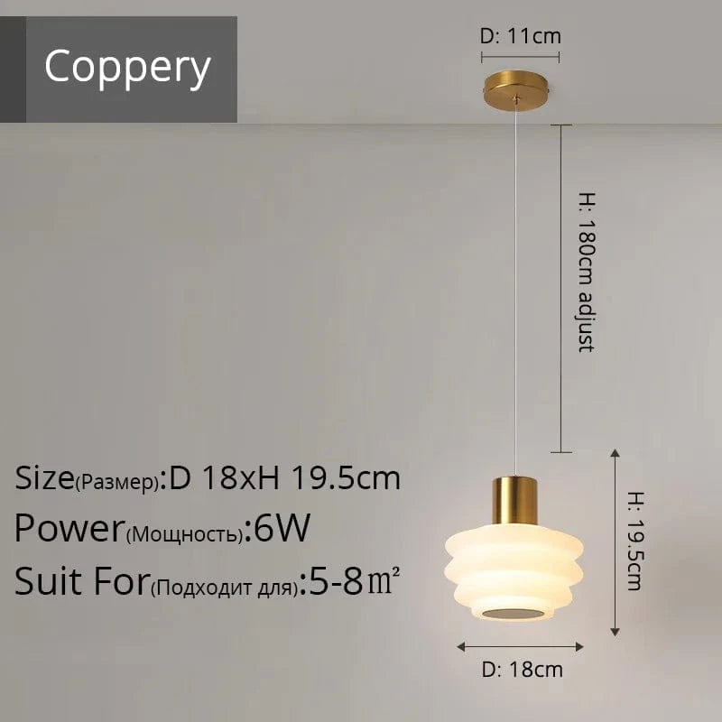 Lustre Nordique Petit Chevet Créatif Pour Un Salon Moderne et Chic | Marco Lucetti DG5109 Or D18cm