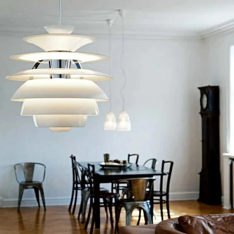 Lustre nordique postmoderne en aluminium pour loft. | Marco Lucetti