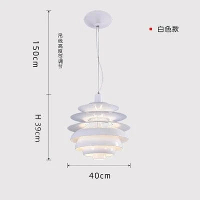 Lustre nordique postmoderne en aluminium pour loft. | Marco Lucetti Blanc