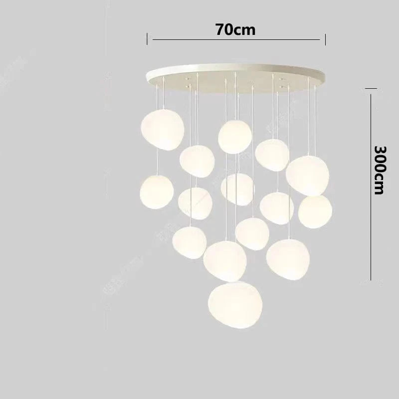 Lustre nordique pour un éclairage intérieur au design moderne | Marco Lucetti 15 têtes / Blanc chaud