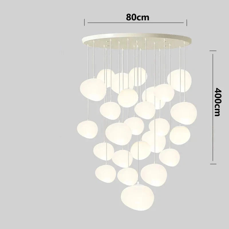 Lustre nordique pour un éclairage intérieur au design moderne | Marco Lucetti 25 têtes / Blanc chaud