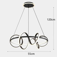 Lustre nordique pour un éclairage intérieur élégant. | Marco Lucetti Noir / Gradation à distance RC