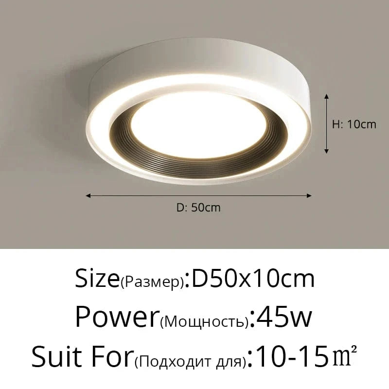 Lustre Nordique Qiyimei : Éclairage Intérieur Lumière Circulaire | Marco Lucetti C 50cm 45w / Blanc froid, pas de télécommande