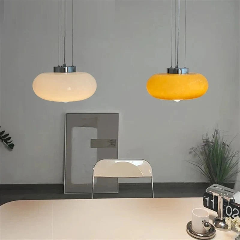 Lustre Nordique Rétro Bauhaus en Métal et Verre - Élégance Scandinave | Marco Lucetti