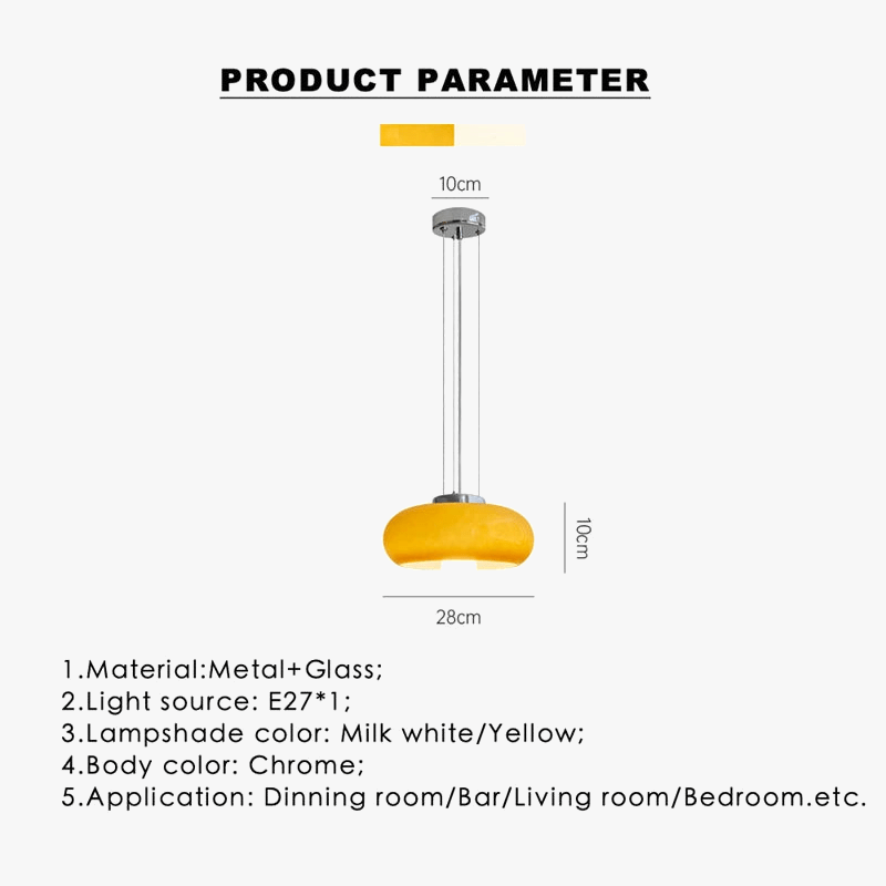 Lustre Nordique Rétro Bauhaus en Métal et Verre - Élégance Scandinave | Marco Lucetti