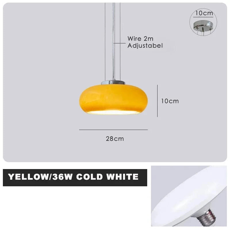 Lustre Nordique Rétro Bauhaus en Métal et Verre - Élégance Scandinave | Marco Lucetti Y-36W Blanc froid