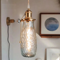 Lustre nordique rétro en laiton avec interrupteur tirage. | Marco Lucetti