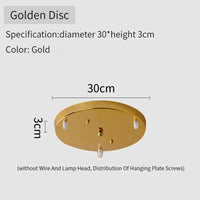 Lustre nordique rétro en laiton avec interrupteur tirage. | Marco Lucetti Disque à 3 têtes / 4W (Max100W) / Blanc chaud