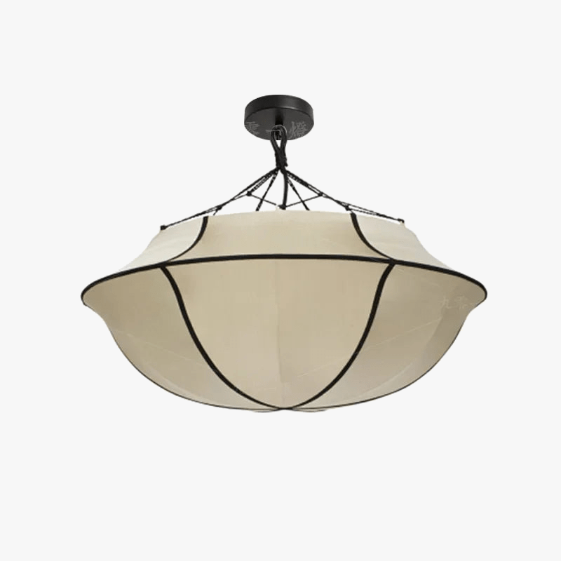 Lustre Nordique Rétro en Tissu Français Médiéval - Suspension Lumineuse pour Salon, Chambre ou Salle à Manger | Marco Lucetti