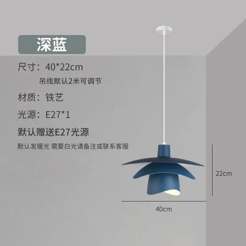 Lustre nordique UFO Bar LED Restaurant petits livres rouges | Marco Lucetti Bleu