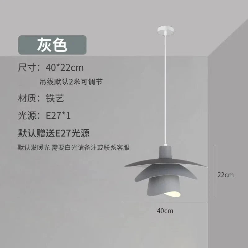 Lustre nordique UFO Bar LED Restaurant petits livres rouges | Marco Lucetti Gris