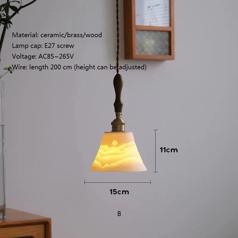 Lustre Nordique Vintage en Céramique et Laiton - Luminaire Suspendu | Marco Lucetti B