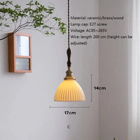 Lustre Nordique Vintage en Céramique et Laiton - Luminaire Suspendu | Marco Lucetti C