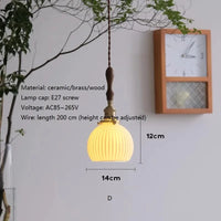 Lustre Nordique Vintage en Céramique et Laiton - Luminaire Suspendu | Marco Lucetti D