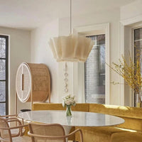 Lustre Nordique Vintage Wabi Sabi en Tissu Fait Main | Marco Lucetti