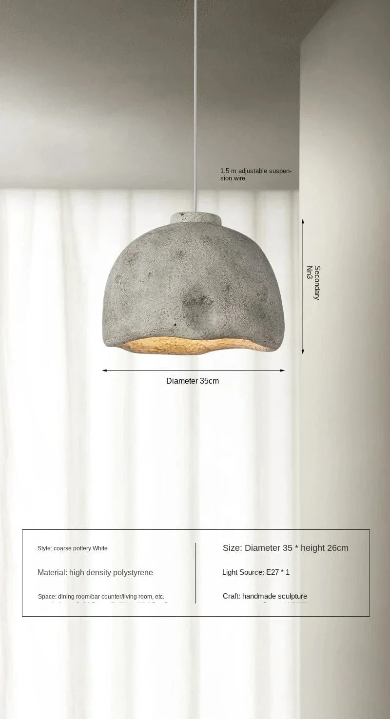 Lustre Nordique Wabi-sabi Élégant | Marco Lucetti A-Blanc-D35cm / Blanc froid, pas de télécommande