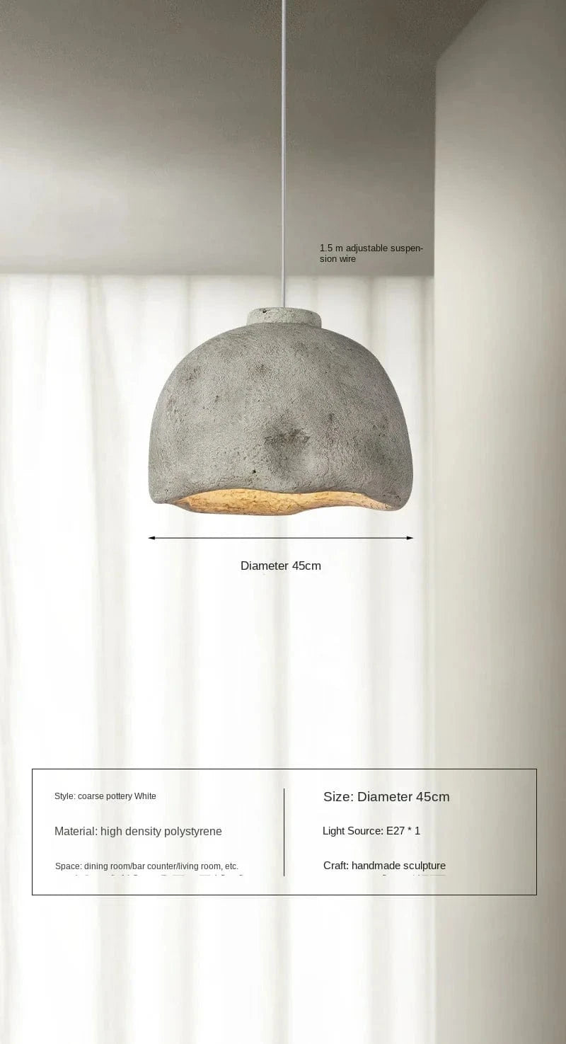 Lustre Nordique Wabi-sabi Élégant | Marco Lucetti A-Blanc-D45cm / Blanc froid, pas de télécommande