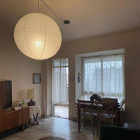 Lustre Nordique Wabi Sabi en Papier de Riz LED Rond - Édition Spéciale | Marco Lucetti