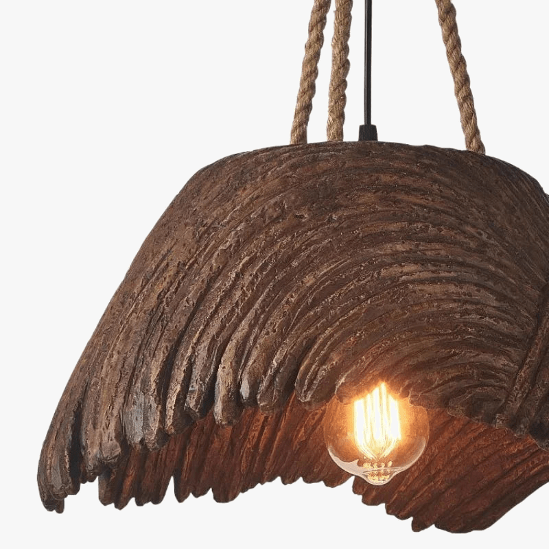 Lustre Nordique Wabi Sabi Imitation Bois Design Exclusif - Décoration Maison | Marco Lucetti