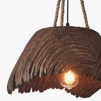 Lustre Nordique Wabi Sabi Imitation Bois Design Exclusif - Décoration Maison