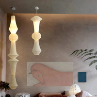 Lustre Nordique Wabi Sabi Vent Papier de Riz Suspension LED Lumières | Marco Lucetti