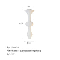 Lustre Nordique Wabi Sabi Vent Papier de Riz Suspension LED Lumières | Marco Lucetti C3 / Lumière 3 couleurs