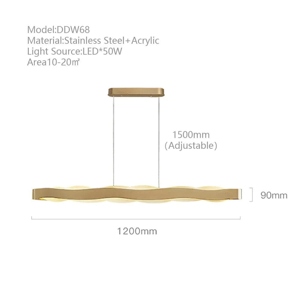 Lustre Nordlux LED Dimmable en Acrylique Style Minimaliste Scandinave | Marco Lucetti L120cm H9cm / Noir / Intensité variable