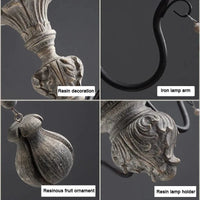 Lustre nostalgique pour salon et chambre - Style rural rétro Américain & français, lampe en fer Art européen | Marco Lucetti