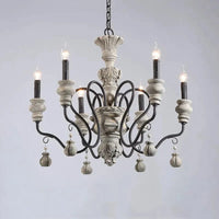 Lustre nostalgique pour salon et chambre - Style rural rétro Américain & français, lampe en fer Art européen | Marco Lucetti