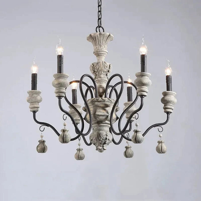 Lustre nostalgique pour salon et chambre - Style rural rétro Américain & français, lampe en fer Art européen | Marco Lucetti