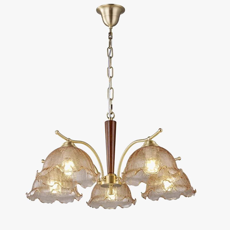 Lustre Japonais Noyer Cuivre Vintage