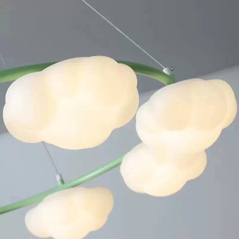 Lustre nuage vert télécommandé pour salle à manger | Marco Lucetti