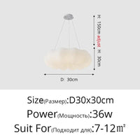 Lustre Nuages Blanc LED - Éclairage Créatif pour Salle À Manger, Chambre D'enfant et Hall | Marco Lucetti