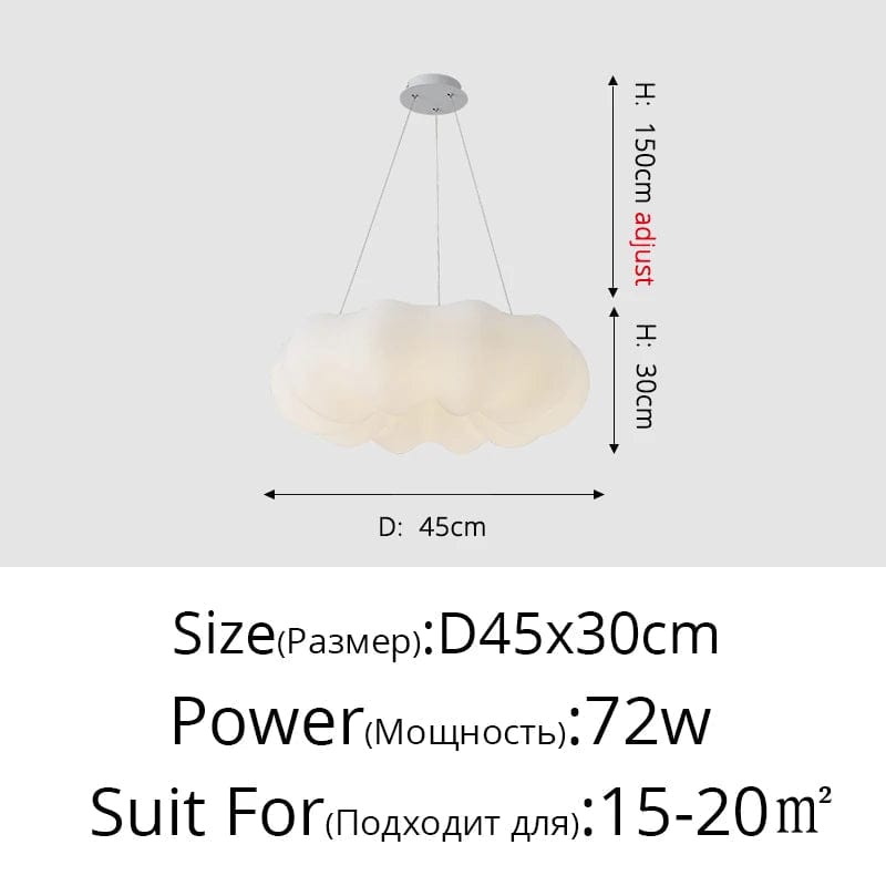 Lustre Nuages Blanc LED - Éclairage Créatif pour Salle À Manger, Chambre D'enfant et Hall | Marco Lucetti
