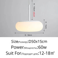 Lustre Nuages Blanc LED - Éclairage Créatif pour Salle À Manger, Chambre D'enfant et Hall | Marco Lucetti Style D 50CM / Blanc froid Pas de télécommande