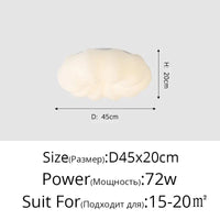 Lustre Nuages Blanc LED - Éclairage Créatif pour Salle À Manger, Chambre D'enfant et Hall | Marco Lucetti Style E 45CM / Luminosité variable