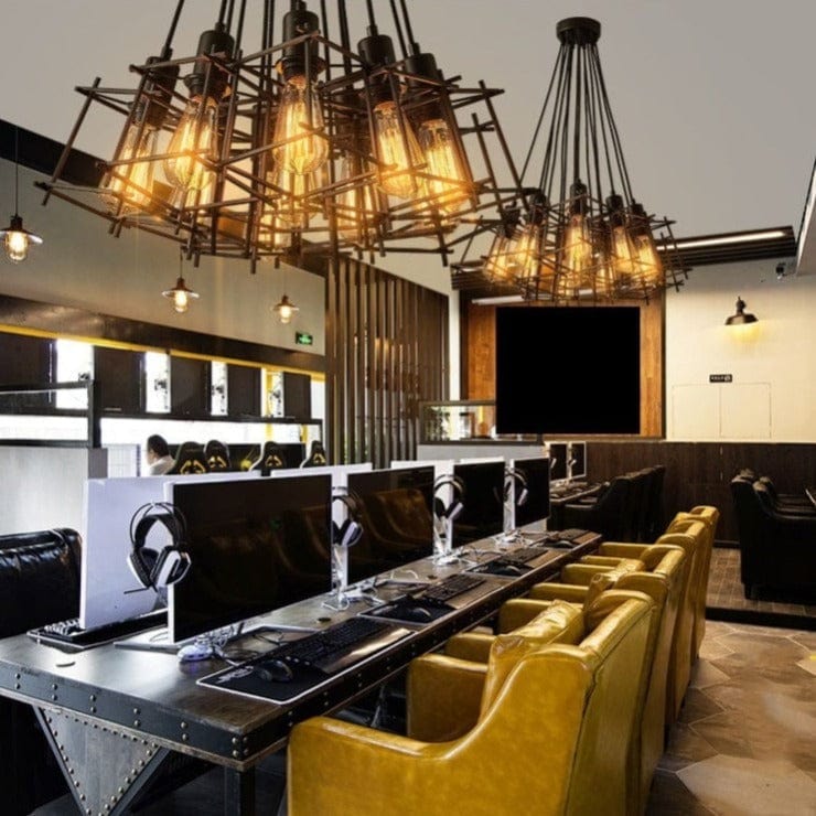 Lustre Onigun : Éclairage Industriel Cubique | Marco Lucetti